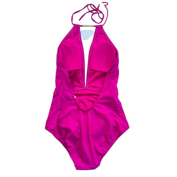 Ted Baker London Pikaa Halter one piece Swimsuit Fuchsia size 3 = US Size 8 - Picture 5 of 6